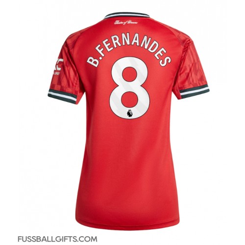 Manchester United Bruno Fernandes #8 Fußballbekleidung Heimtrikot Damen 2025-26 Kurzarm